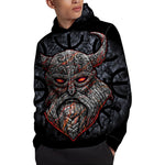 Ancient Viking Norse God Odin Print Pullover Hoodie