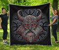Ancient Viking Norse God Odin Print Quilt