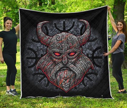Ancient Viking Norse God Odin Print Quilt
