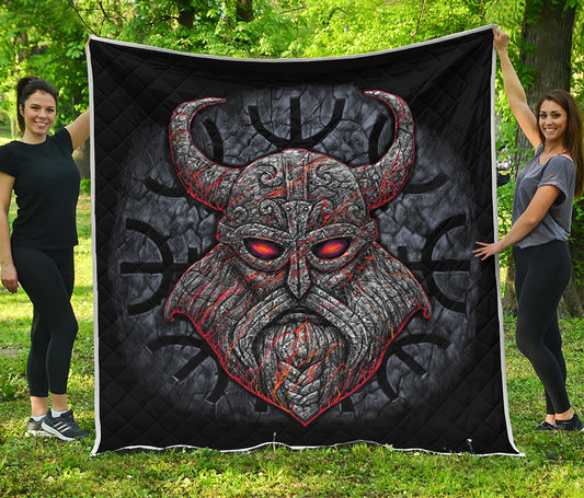 Ancient Viking Norse God Odin Print Quilt