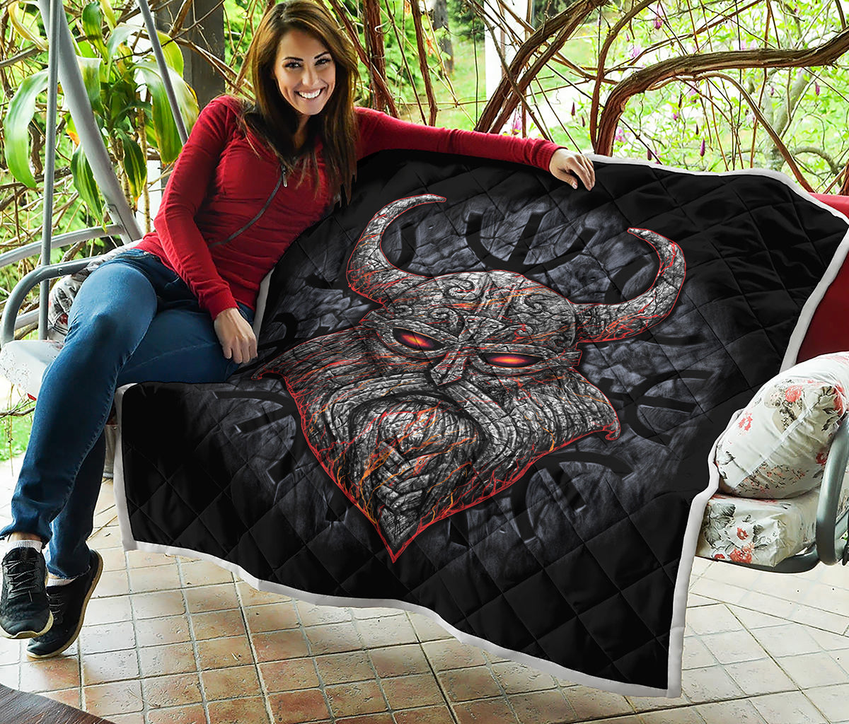 Ancient Viking Norse God Odin Print Quilt
