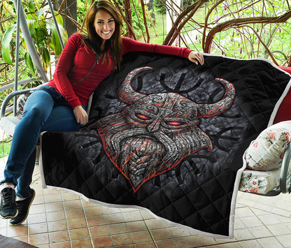Ancient Viking Norse God Odin Print Quilt