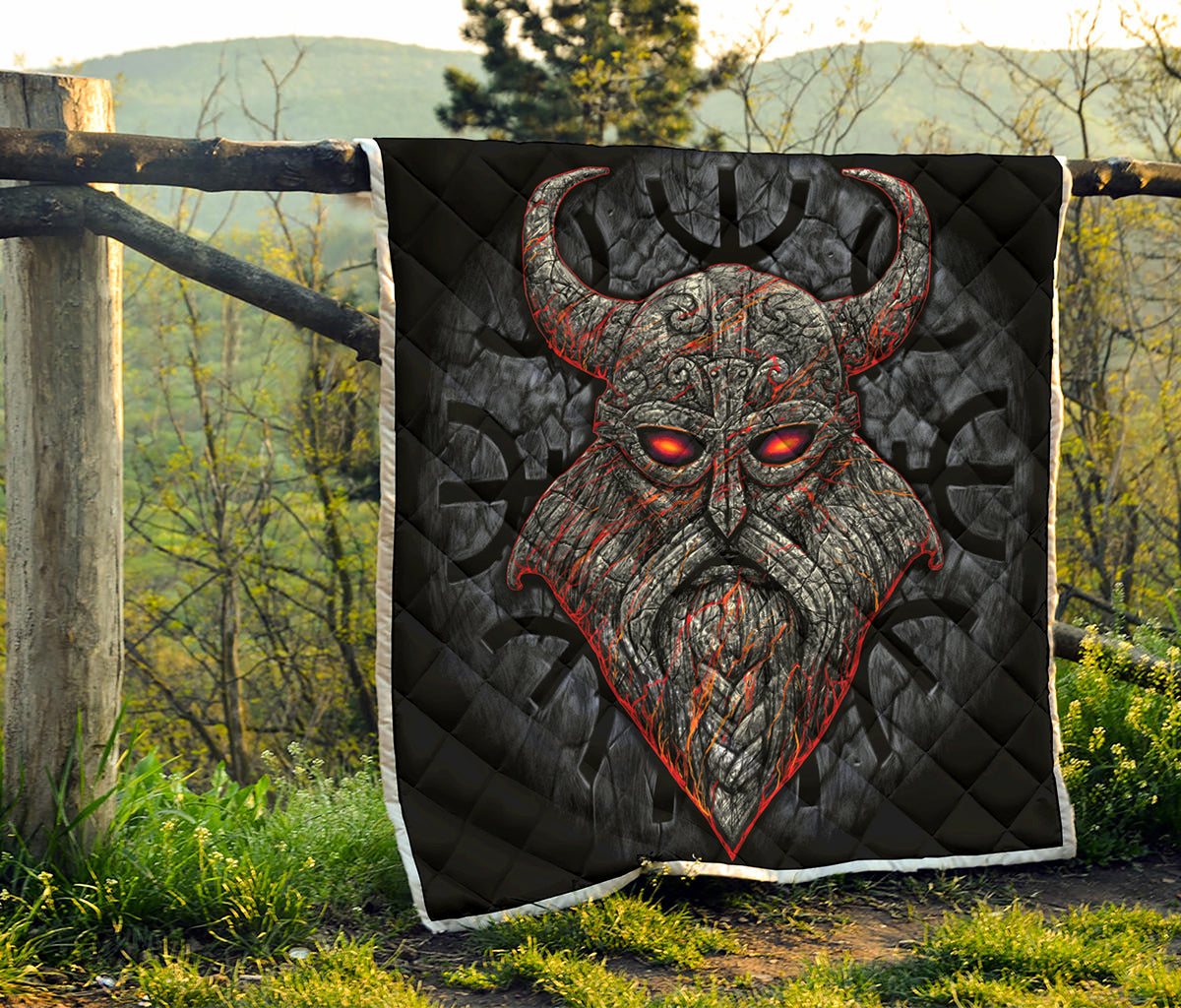 Ancient Viking Norse God Odin Print Quilt
