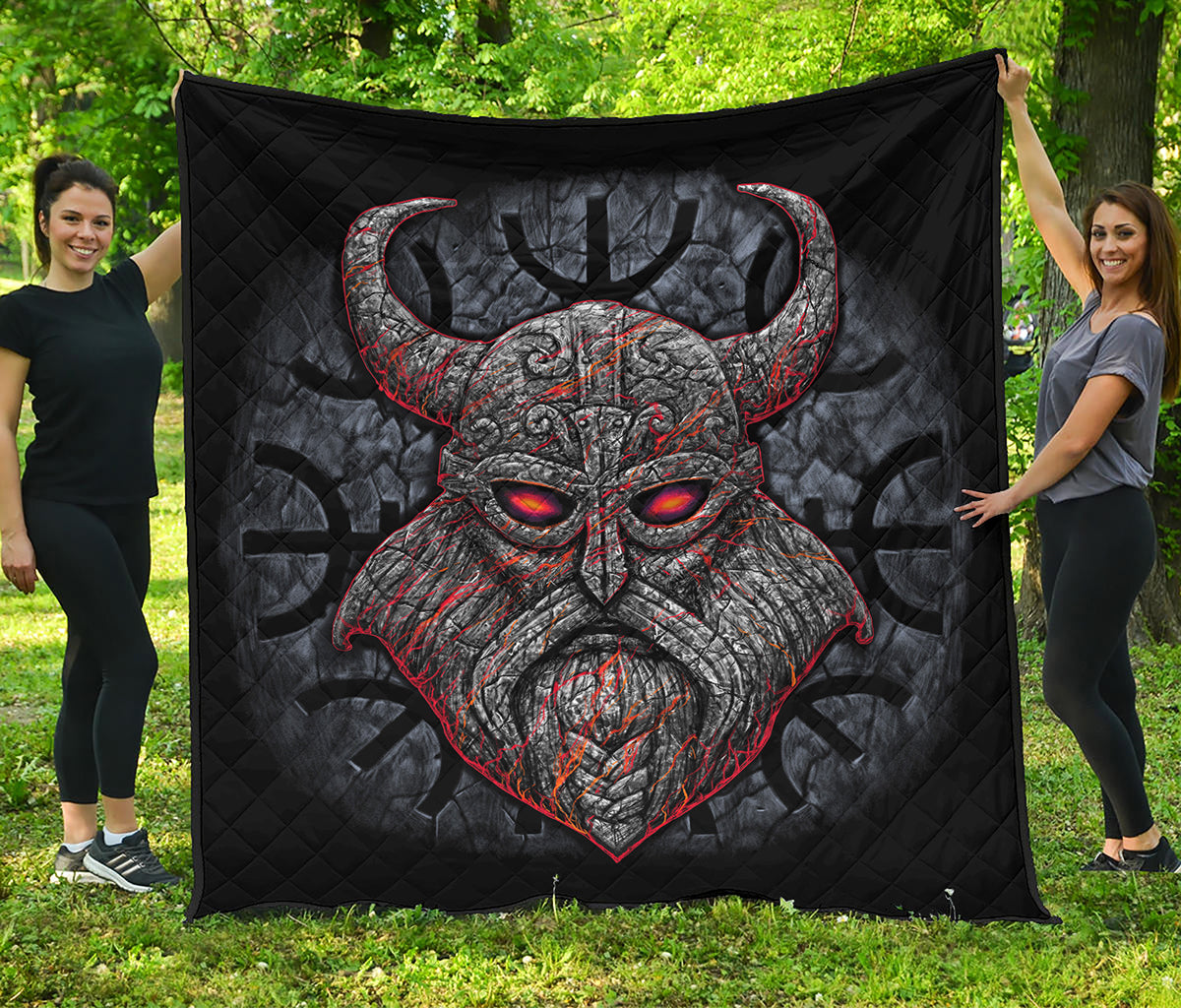 Ancient Viking Norse God Odin Print Quilt