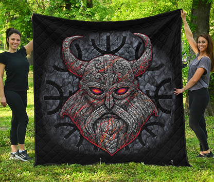 Ancient Viking Norse God Odin Print Quilt