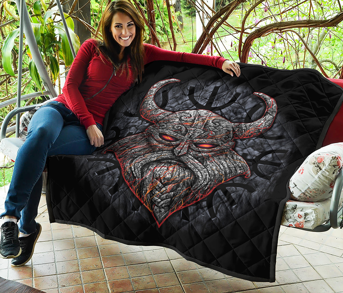 Ancient Viking Norse God Odin Print Quilt