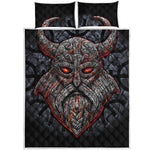 Ancient Viking Norse God Odin Print Quilt Bed Set