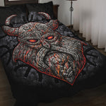 Ancient Viking Norse God Odin Print Quilt Bed Set
