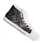 Ancient Viking Norse God Odin Print White High Top Shoes