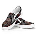 Ancient Viking Norse God Odin Print White Slip On Sneakers