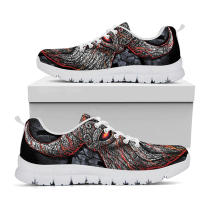 Ancient Viking Norse God Odin Print White Sneakers