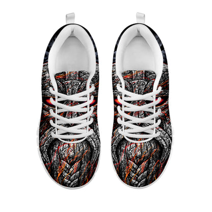 Ancient Viking Norse God Odin Print White Sneakers