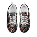 Ancient Viking Norse God Odin Print White Sneakers