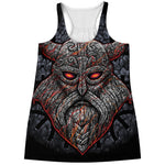 Ancient Viking Norse God Odin Print Women's Racerback Tank Top
