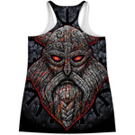 Ancient Viking Norse God Odin Print Women's Racerback Tank Top