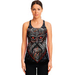 Ancient Viking Norse God Odin Print Women's Racerback Tank Top