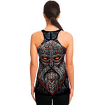 Ancient Viking Norse God Odin Print Women's Racerback Tank Top