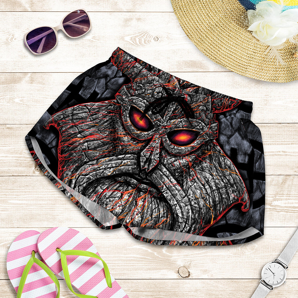 Ancient Viking Norse God Odin Print Women's Shorts