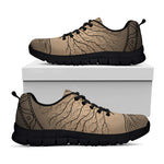 Ancient Yggdrasil Tree Print Black Sneakers