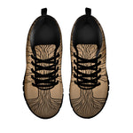 Ancient Yggdrasil Tree Print Black Sneakers