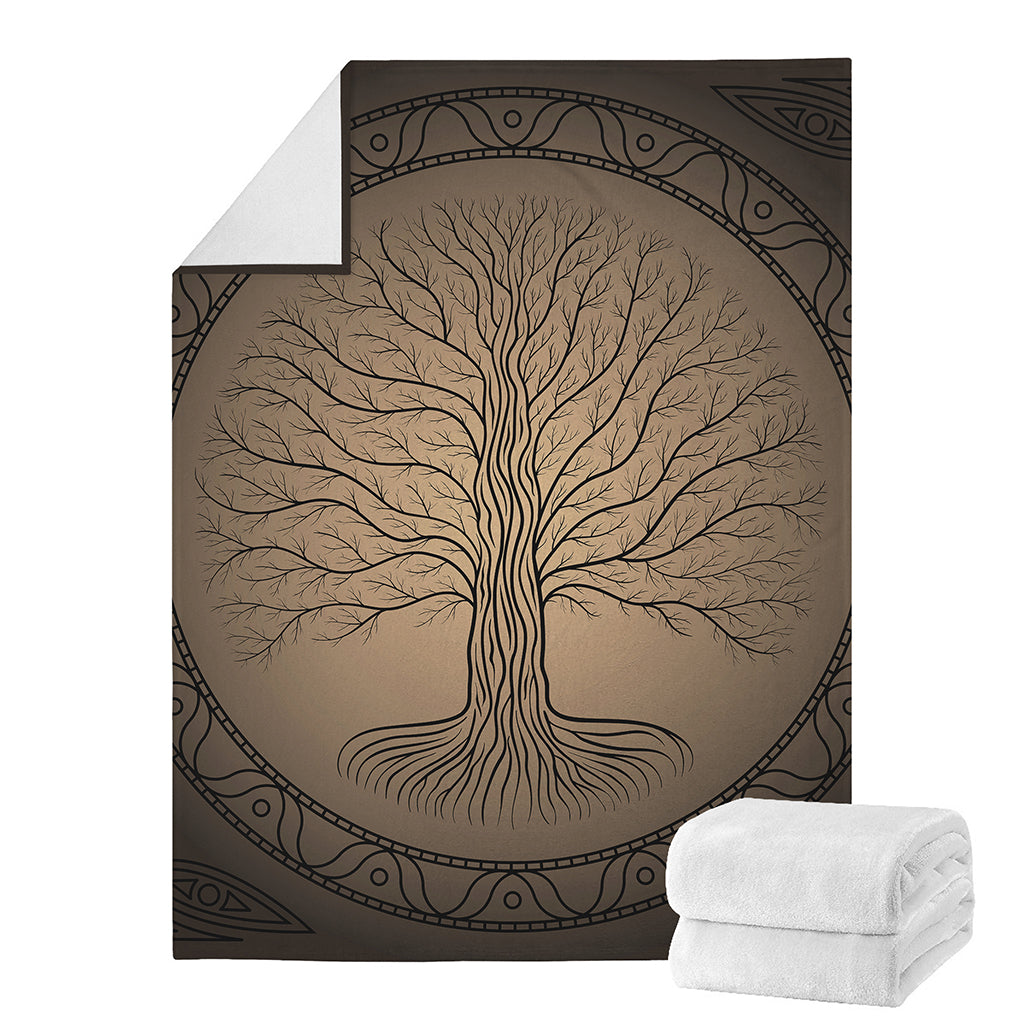 Ancient Yggdrasil Tree Print Blanket