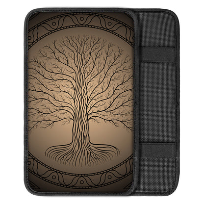 Ancient Yggdrasil Tree Print Car Center Console Cover
