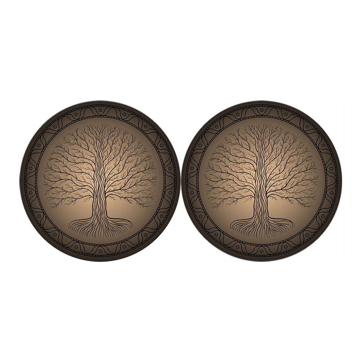 Ancient Yggdrasil Tree Print Car Coasters