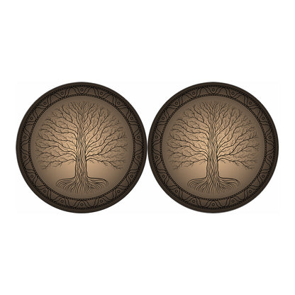 Ancient Yggdrasil Tree Print Car Coasters