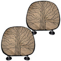 Ancient Yggdrasil Tree Print Car Headrest Covers