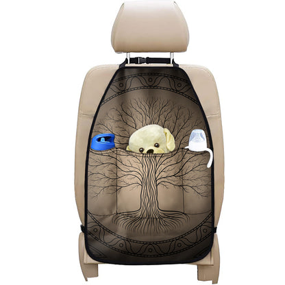 Ancient Yggdrasil Tree Print Car Seat Organizers