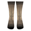 Ancient Yggdrasil Tree Print Crew Socks