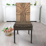 Ancient Yggdrasil Tree Print Dining Chair Slipcover