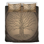 Ancient Yggdrasil Tree Print Duvet Cover Bedding Set