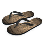 Ancient Yggdrasil Tree Print Flip Flops