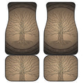 Ancient Yggdrasil Tree Print Front and Back Car Floor Mats