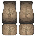 Ancient Yggdrasil Tree Print Front and Back Car Floor Mats
