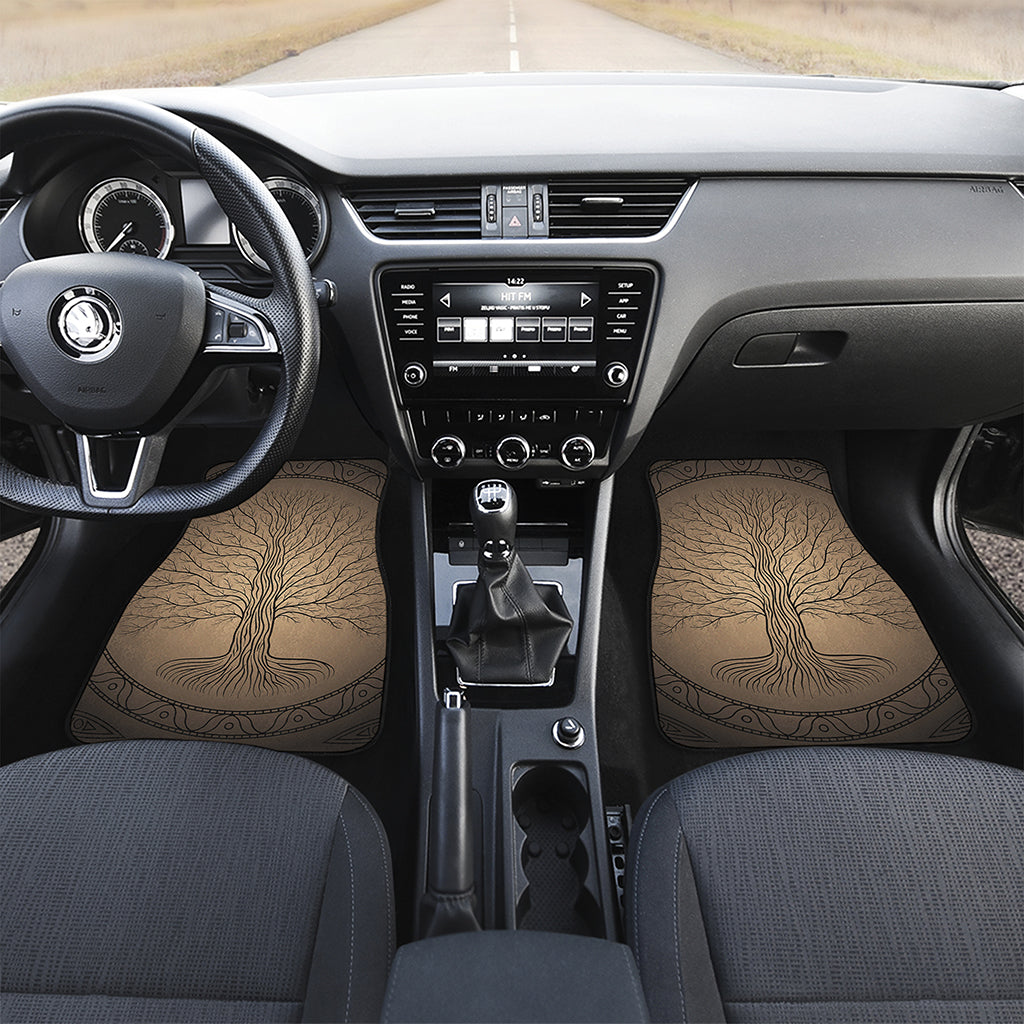 Ancient Yggdrasil Tree Print Front and Back Car Floor Mats