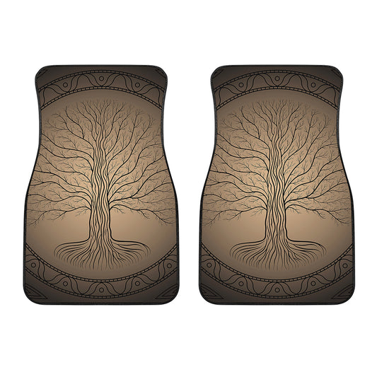 Ancient Yggdrasil Tree Print Front Car Floor Mats