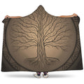 Ancient Yggdrasil Tree Print Hooded Blanket