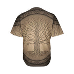 Ancient Yggdrasil Tree Print Men's Baseball Jersey