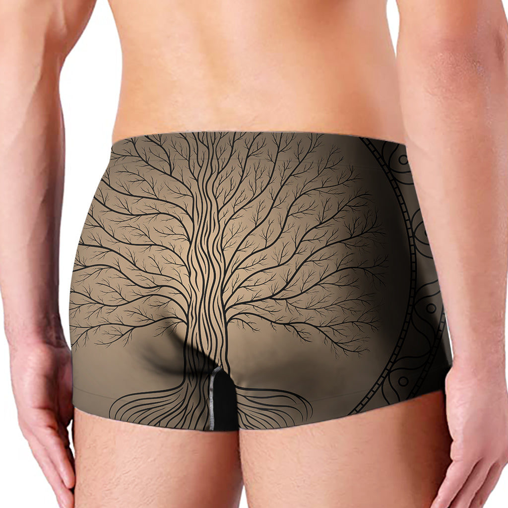 Ancient Yggdrasil Tree Print Men's Boxer Briefs