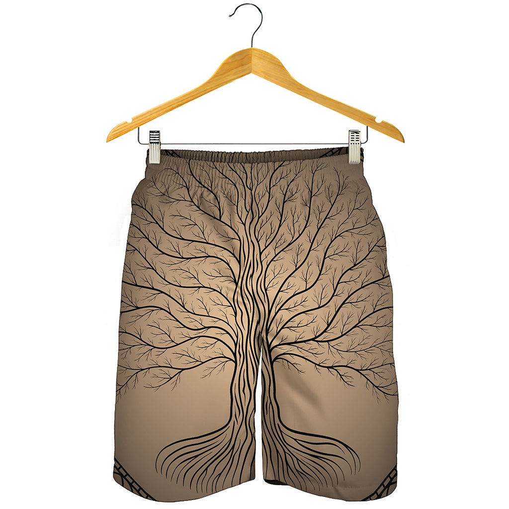 Ancient Yggdrasil Tree Print Men's Shorts