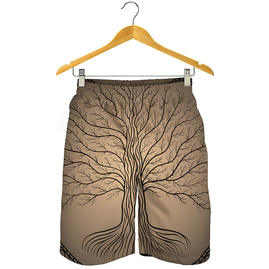 Ancient Yggdrasil Tree Print Men's Shorts