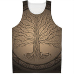 Ancient Yggdrasil Tree Print Men's Tank Top