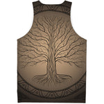 Ancient Yggdrasil Tree Print Men's Tank Top