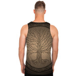 Ancient Yggdrasil Tree Print Men's Tank Top