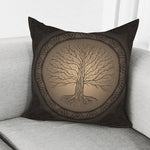 Ancient Yggdrasil Tree Print Pillow Cover