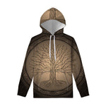 Ancient Yggdrasil Tree Print Pullover Hoodie