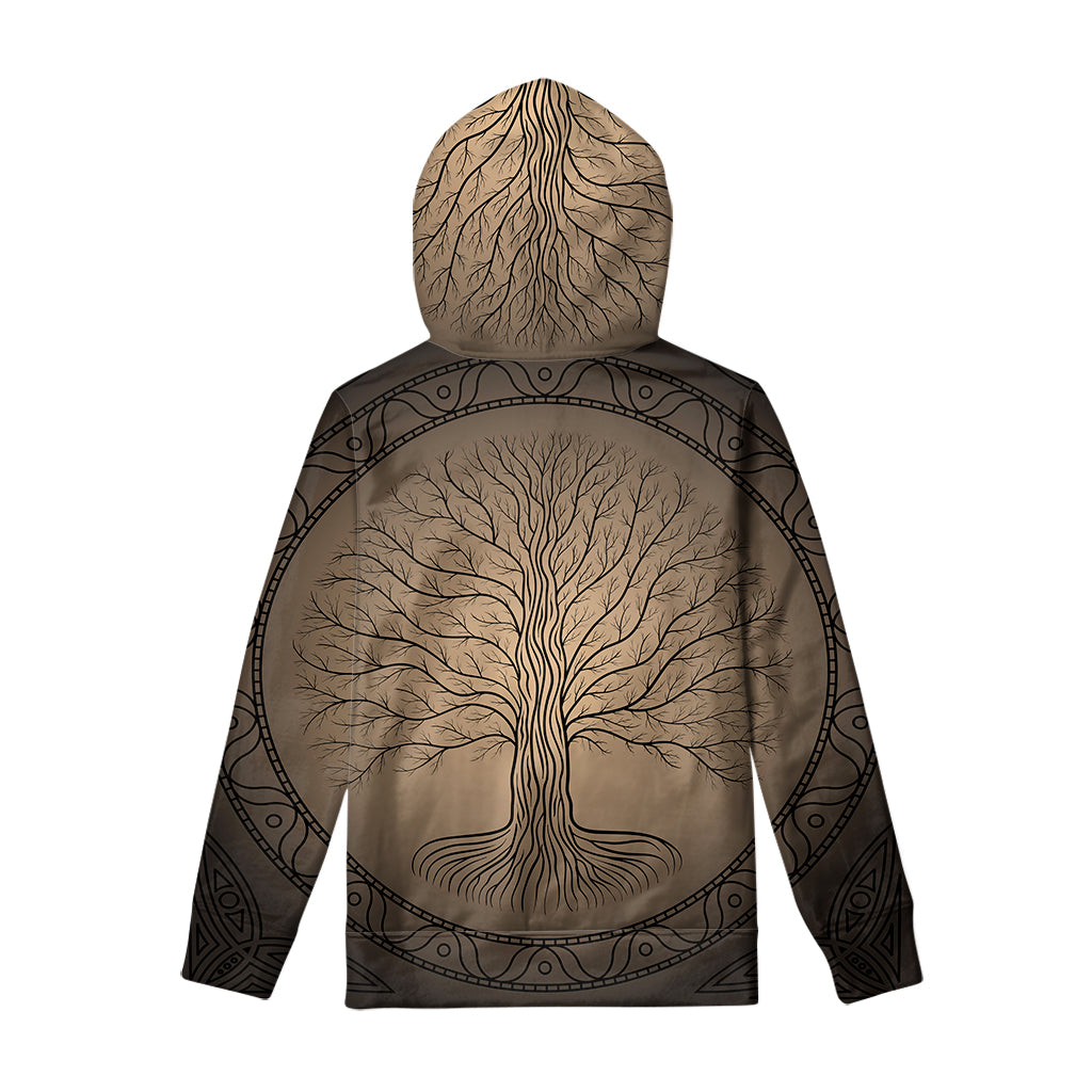 Ancient Yggdrasil Tree Print Pullover Hoodie