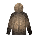 Ancient Yggdrasil Tree Print Pullover Hoodie